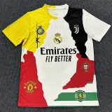 25/26 RMA C-RONALDO Co Branded Edition Fans Soccer Jersey黄白领