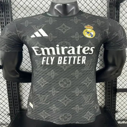 25/26 RMA Pattern Edition Black Player Version Soccer Jersey