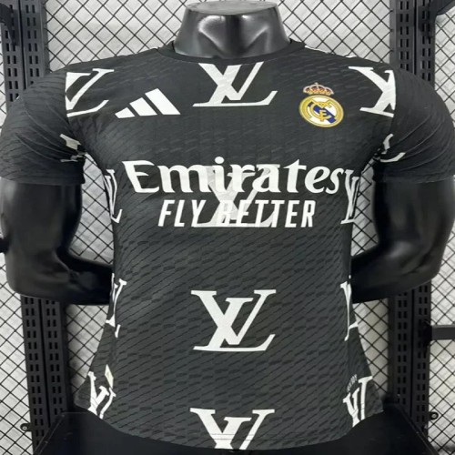 25/26 RMA Letter Edition Black Player Version Soccer Jersey