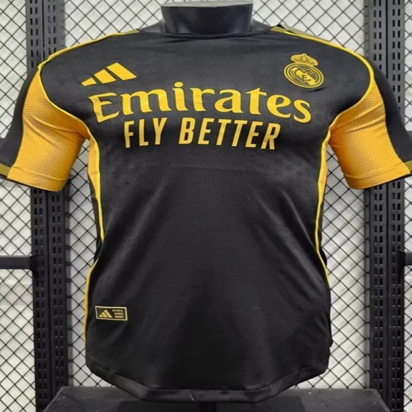25/26 RMA  Special Edition Black Yellow  Player Version Soccer Jersey