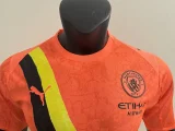 25/26 Man City Goalkeeper Orange Player Version Soccer Jersey