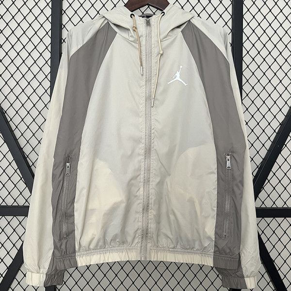 2024 New Jordon White Windbreaker(连帽）