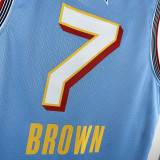 24/25 ALL-STAR BROWN # 7 Light  Blue Top Quality Hot Pressing NBA Jersey