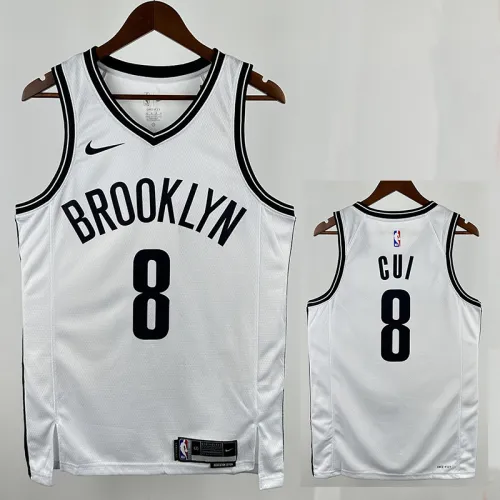 22/23 Nets CUI YONGXI #8 White Top Quality Hot Pressing NBA Jersey