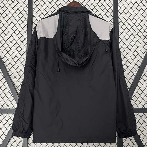 2024 New NK Grey Black Windbreaker(黑灰色带帽）