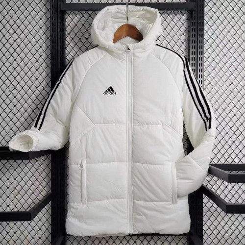 23/24 AD White Hooded Cotton Coat Black Edge (黑色边) 棉衣