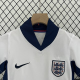 2024 England Home  Kids Soccer Jersey