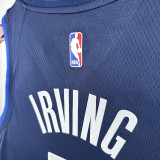 Dallas Mavericks LRVING #11 Royal Blue （Snow Mountain） Top Quality Hot Pressing NBA Jersey（雪山V领）