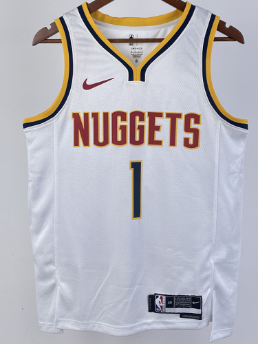22/23 Nuggets PORTER JR. #1 White Top Quality Hot Pressing NBA Jersey