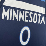 22/23 Timberwolves RUSSELL #0 Blue Top Quality Hot Pressing NBA Jersey
