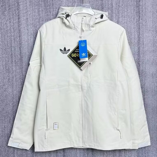 24/25 Clover White Casual  Assault  Hooded Windbreaker (Y17连帽冲锋衣）