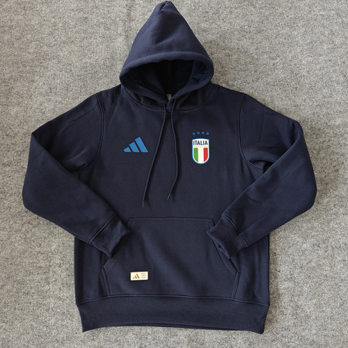 24/25  Italy Royal Blue Hooded Sweat Shirt加绒