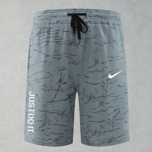 2025 RF-M564 NK Dark Grey Cracked Digital Printed Casual Fitness Shorts#带JUSTDOIT字