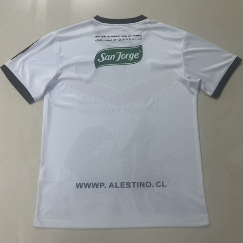 22/23 Palestino Deportivo White Head Portrait Special Edition Fans Soccer Jersey
