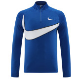 2024 NK Blue White Half Zipper Sportswear # NB07(半拉链)