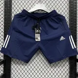 2025 DF2062 AD Royal Bluek Casual shorts (宝蓝、裤侧带两白杠）