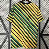 24/25 Jamaica Yellow Green Striped Version Fans Soccer Jersey