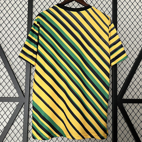 24/25 Jamaica Yellow Green Striped Version Fans Soccer Jersey