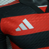 24/25 Flamengo Home  Long Sleeve Player Version Soccer Jersey