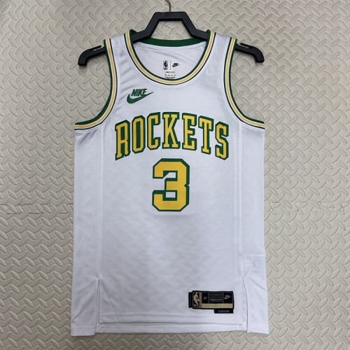 22/23 ROCKETS Porter Jr. #3 White Top Quality Hot Pressing NBA Jersey (Retro Logo)
