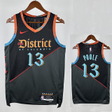 23/24 Wizards POOLE #13 (City Edition) Top Quality Hot Pressing NBA Jersey城市版