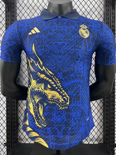 24/25 RMA Blue Golden Dragon Edition Player Version Soccer Jersey
