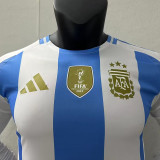 24/25 Argentina Home  Long Sleeve  Player Version Soccer Jersey(长袖球员)