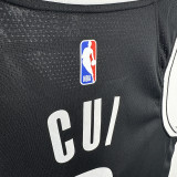 22/23 Nets CUI YONGXI #8 Black Top Quality Hot Pressing NBA Jersey
