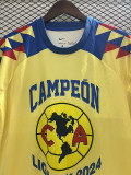 2024 Club America Champion Yellow T-shirt  （胸前C A字）