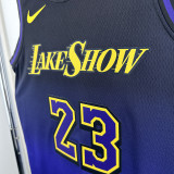 24/25 LAKERS JAMES#23 Royal Blue City Edition Top Quality Hot Pressing NBA Jersey