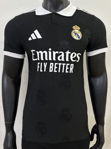 25/26 RMA Black Team Logo Special Edition Player Version Soccer Jersey