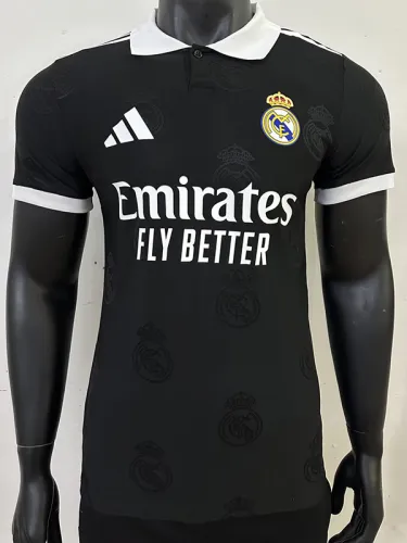 25/26 RMA Black Team Logo Special Edition Player Version Soccer Jersey