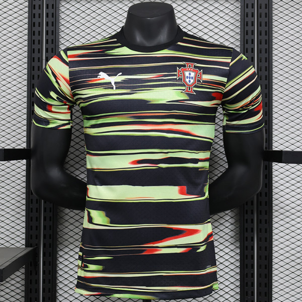 25/26 Portugal Green Black  Player Version Training shirts