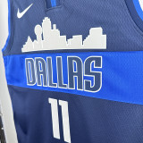 Dallas Mavericks LRVING #11 Royal Blue （Snow Mountain） Top Quality Hot Pressing NBA Jersey（雪山V领）