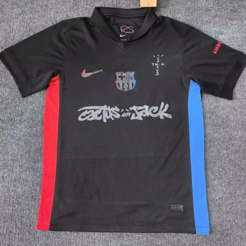 24/25 BAR  Away Co branded advertisement  Fans Soccer Jersey(胸前灰色字）
