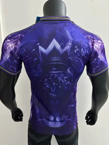 25/26 Man Utd Crown Purple Special Edition Blue Player Version Soccer Jersey