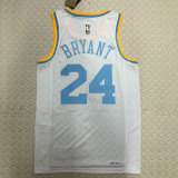 22/23 LAKERS BRYANT #24 White Top Quality Hot Pressing NBA Jersey (Retro Logo)