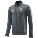 24/25  Argentina  Grey Black  Jacket Tracksuit  （灰黑)