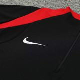 24/25 NK Black  Half Zipper Sportswear # 812黑色(半拉链)
