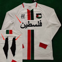 24/25 Palestine White Arabic Version Long Sleeve Fans Soccer Jersey 24/25 Palestine White Arabic Version Long Sleeve Fans Soccer Jersey