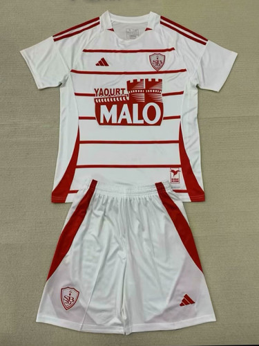 24/25 Stade Brestois Away Kids Soccer Jersey