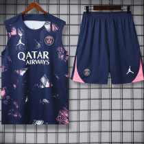 24/25 PSG Royal Blue Graffiti Tank top and shorts suit