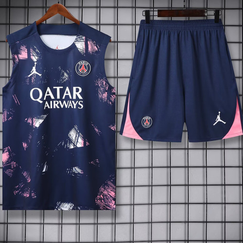 24/25 PSG Royal Blue Graffiti Tank top and shorts suit