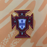 2024 Portugal Goalkeeper Yellow  Fans Soccer Jersey