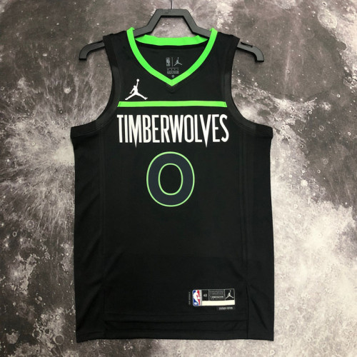 22/23 TIMBERWOLVES RUSSELL #0 Black Top Quality Hot Pressing NBA Jersey (Trapeze Edition)