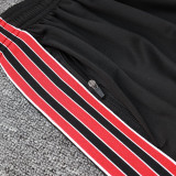 24/25 Man Utd Black Retro Edition Kids Half Pull Tracksuit #B2506 (半拉链)