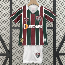 24/25 Fluminense Home Kids Soccer Jersey