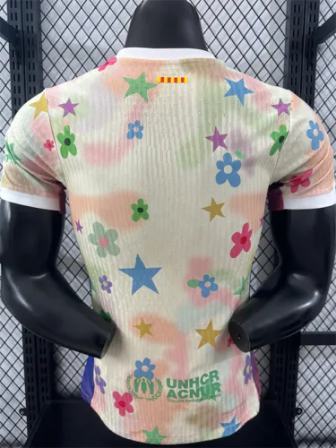 25 /26 BAR Light Yellow Special Edition Player Version Soccer Jersey(绿色大胸花）