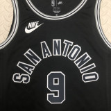 22/23 SA Spurs PARKER #9 Black Top Quality Hot Pressing NBA Jersey (Retro Logo)