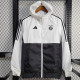 24/25  Bayern White & Black  Hooded Windbreaker